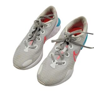Nike Renew Run Oracle Aqua Crimson sneakers Womens running Shoes Sz 7.5 white